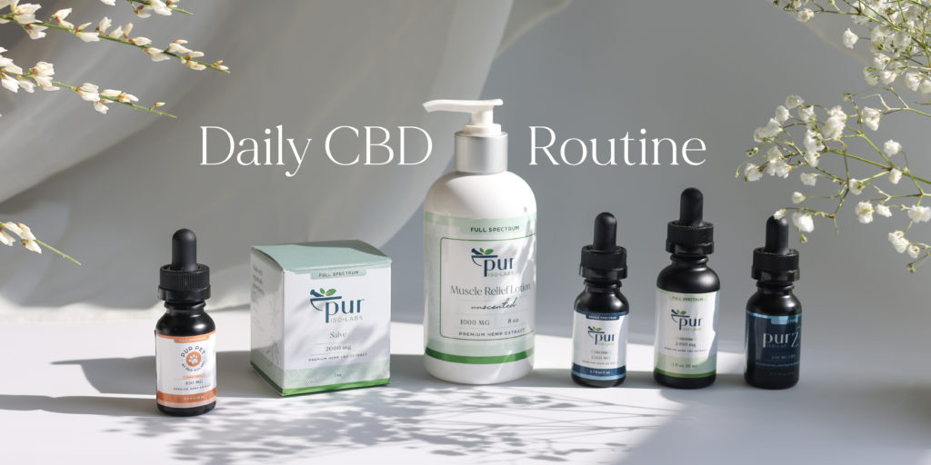 Daily CBD Products in a row
